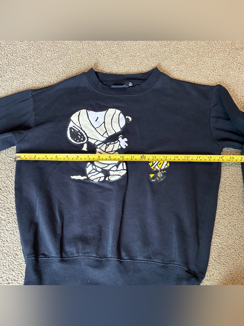 Peanuts Halloween Sweats Outfit Set S Sweatshirt & Joggers Snoopy Trick or Treat - Picture 10 of 12